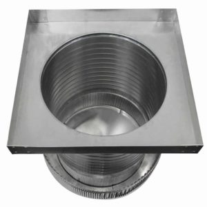 14 inch Roof Vent | Aura Gravity Vent with Curb Mount Flange - AV-14-C12-CMF - Inside View